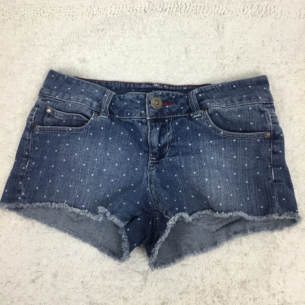Celebrity Pink Cut Off Polka Dot Denim Shorts size 3